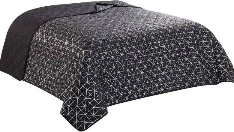 Tagesdecke anthrazit Polyester B/L: ca. 220x240 cm
