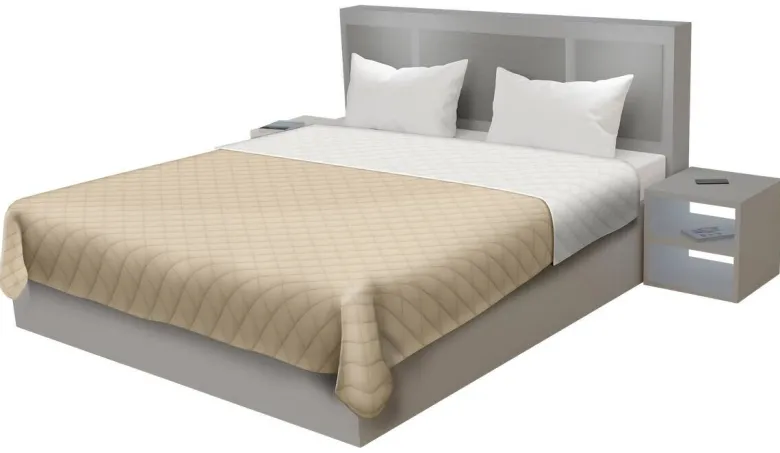 Tagesdecke beige Polyester B/L: ca. 220x240 cm
