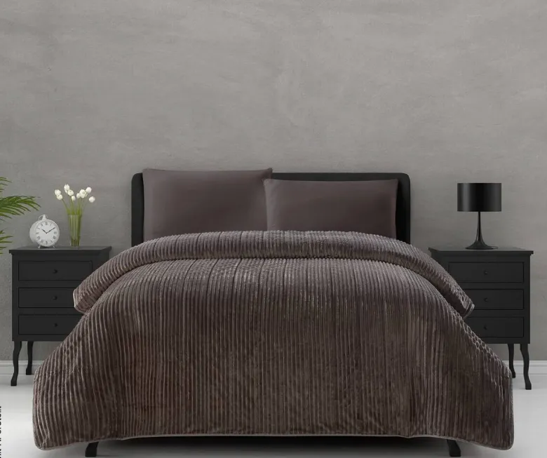 Tagesdecke granit Polyester B/L: ca. 200x220 cm