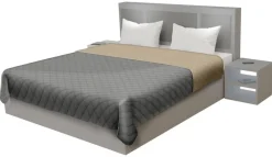 Tagesdecke grau Polyester B/L: ca. 220x240 cm