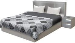Tagesdecke grau Polyester B/L: ca. 220x240 cm
