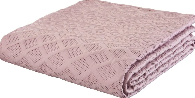 Tagesdecke rosé Polyester B/L: ca. 220x240 cm