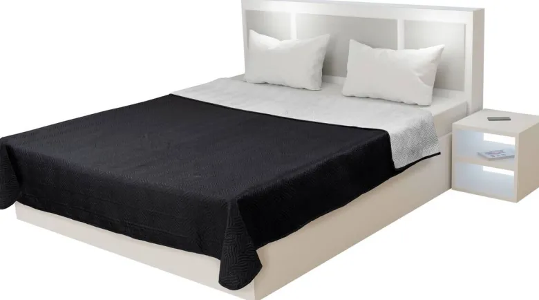 Tagesdecke schwarz Polyester B/L: ca. 160x220 cm