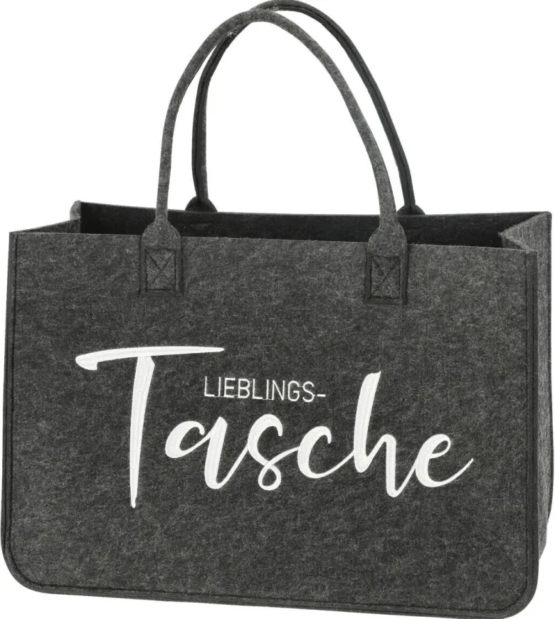 Tasche anthrazit Filz B/H/L: ca. 49x27x34 cm