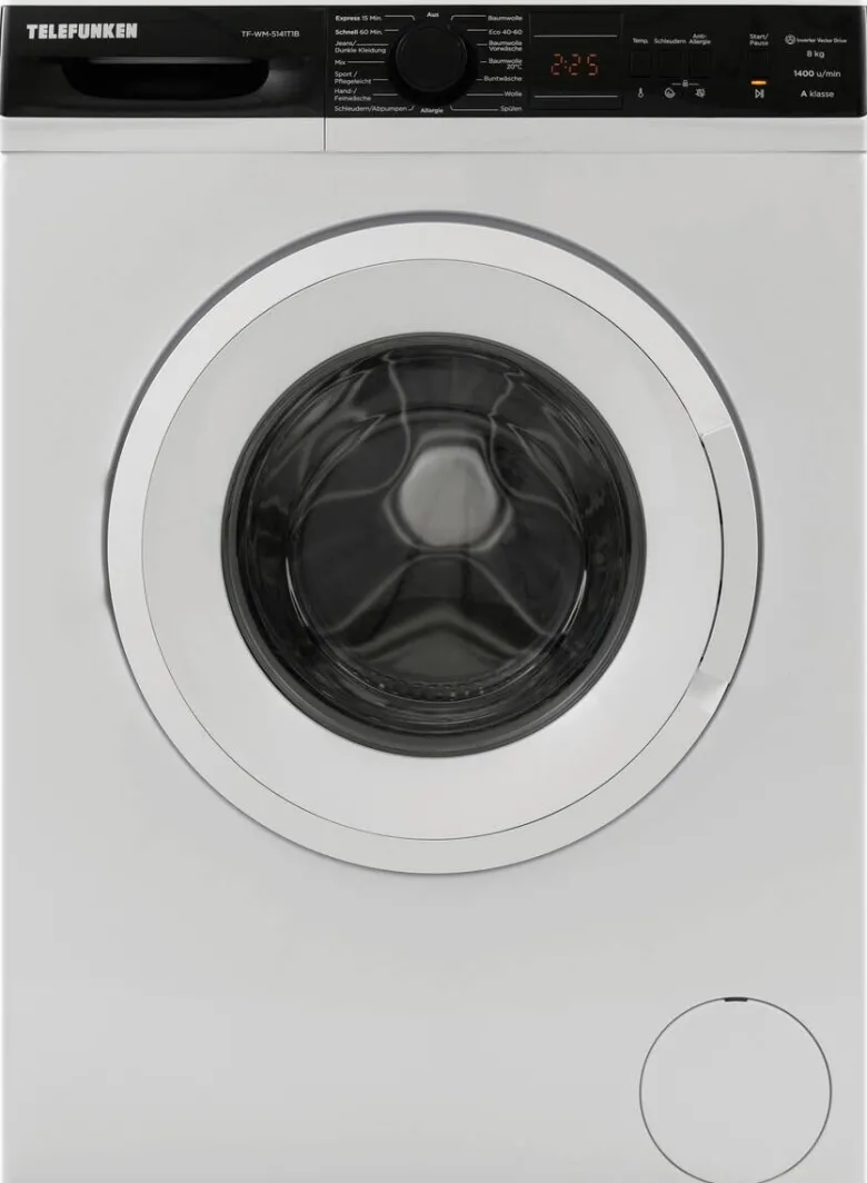 TELEFUNKEN Waschmaschine TF-WM-5141T1B weiß B/H/T: ca. 60x85x53 cm ca. 8 kg
