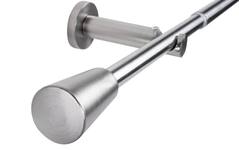 Teleskopgarnitur Mino Edelstahloptik Metall ausziehbar von ca. 100 bis 190 cm 1.0 Läufe