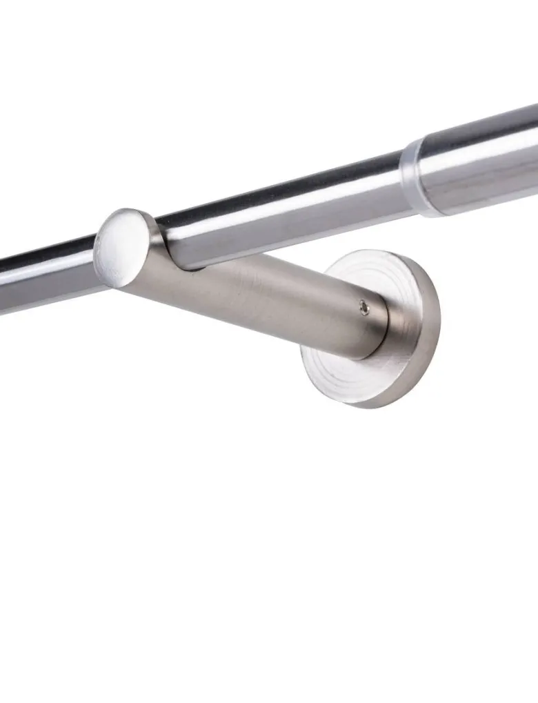Teleskopgarnitur Mino Edelstahloptik Metall ausziehbar von ca. 100 bis 190 cm 1.0 Läufe