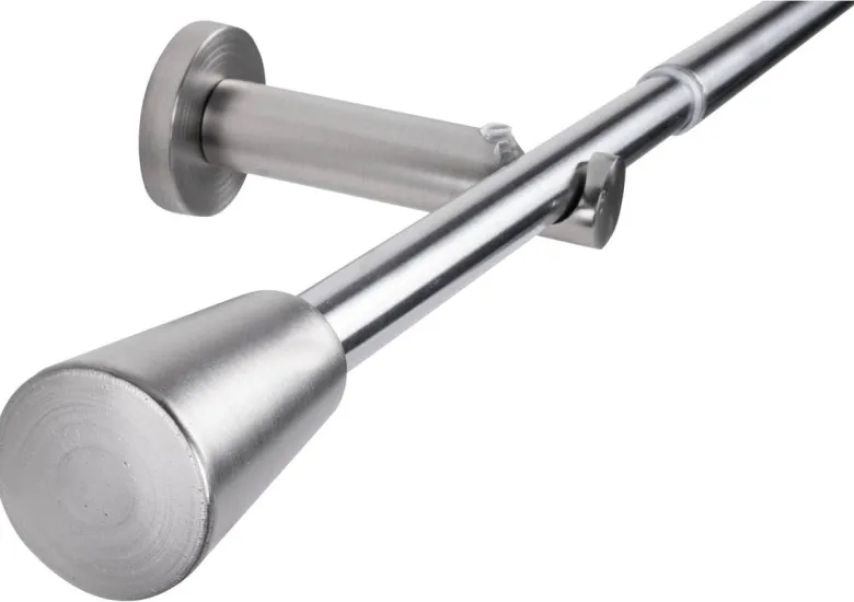 Teleskopgarnitur Mino Edelstahloptik Metall ausziehbar von ca. 100 bis 190 cm 1.0 Läufe