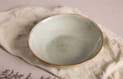 Teller beige Steinzeug D: ca. 18,5 cm