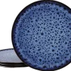 Teller blau Steinzeug D: ca. 33 cm