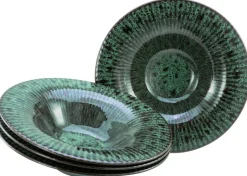 Teller grün Steinzeug D: ca. 30,5 cm