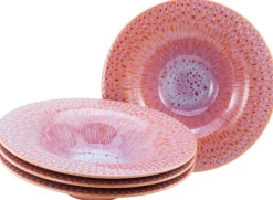Teller rosa Steinzeug D: ca. 30,5 cm