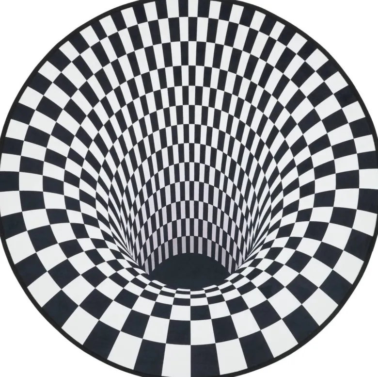 Teppich Illusion schwarz D: ca. 100 cm