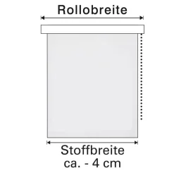 Thermo_Klemmrollo_VD weiß B/L: ca. 50x150 cm