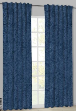 Thermovorhang Frozen ultramarineblau B/L: ca. 140x245 cm