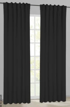 Thermovorhang Kiruna schwarz B/L: ca. 140x245 cm