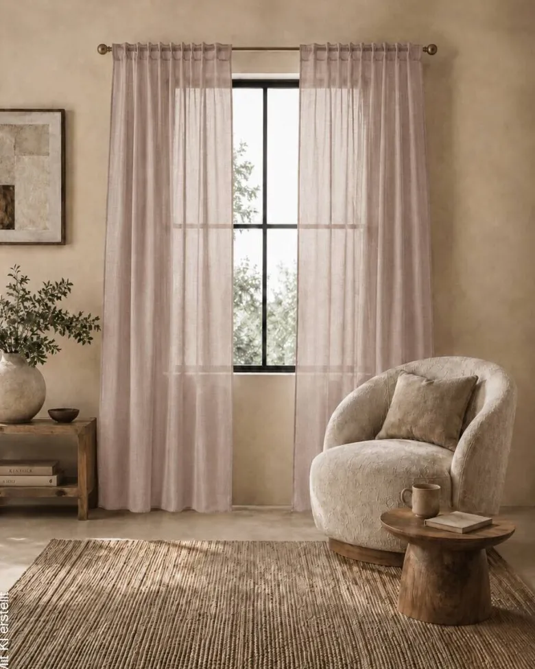 Thermovorhang Softy taupe B/L: ca. 140x245 cm