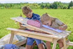 Timbela Kindersitzgarnitur M010 natur Holz B/H/L: ca. 90x50x90 cm