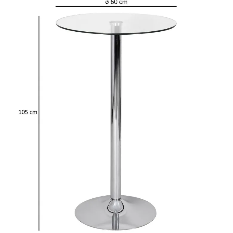 Tisch glasklar Glas B/H/T: ca. 60x105x60 cm