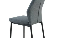 Tischgruppe Alicante schwarz anthrazit Webstoff B/H/T: ca. 120x75x70 cm