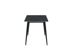 Tischgruppe Alicante schwarz anthrazit Webstoff B/H/T: ca. 120x75x70 cm