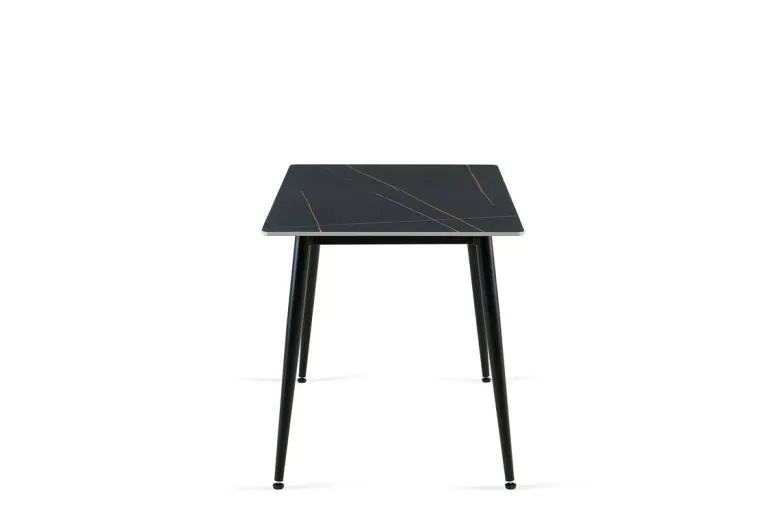 Tischgruppe Alicante schwarz anthrazit Webstoff B/H/T: ca. 120x75x70 cm