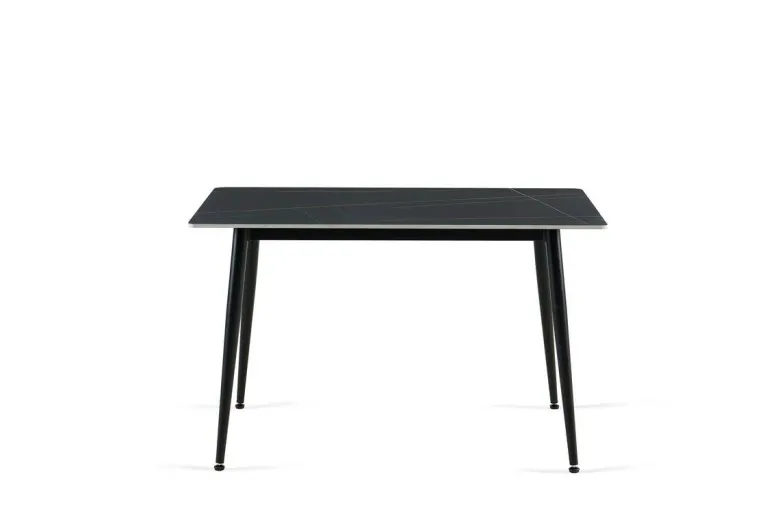 Tischgruppe Alicante schwarz anthrazit Webstoff B/H/T: ca. 120x75x70 cm