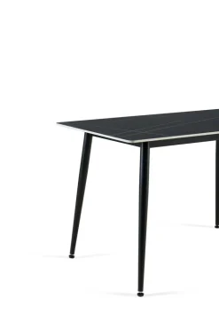 Tischgruppe Alicante schwarz anthrazit Webstoff B/H/T: ca. 120x75x70 cm