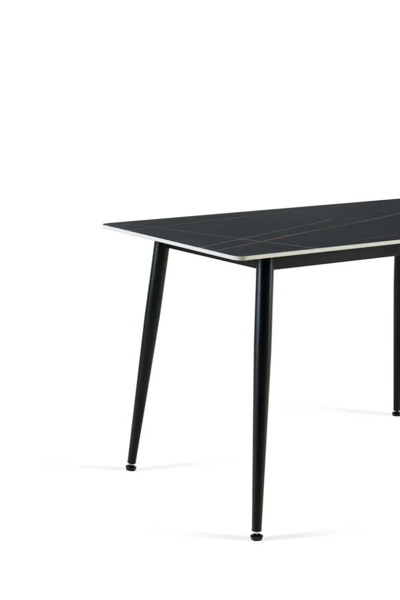 Tischgruppe Alicante schwarz anthrazit Webstoff B/H/T: ca. 120x75x70 cm