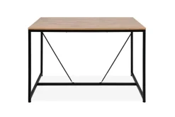 Tischgruppe Augsburg Eiche Artisan Nachbildung schwarz MDF B/H/T: ca. 120x75x80 cm
