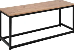 Tischgruppe Augsburg Eiche Artisan Nachbildung schwarz MDF B/H/T: ca. 120x75x80 cm