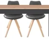Tischgruppe KIRA anthrazit Eiche schwarz B/H/T: ca. 140x75x80 cm