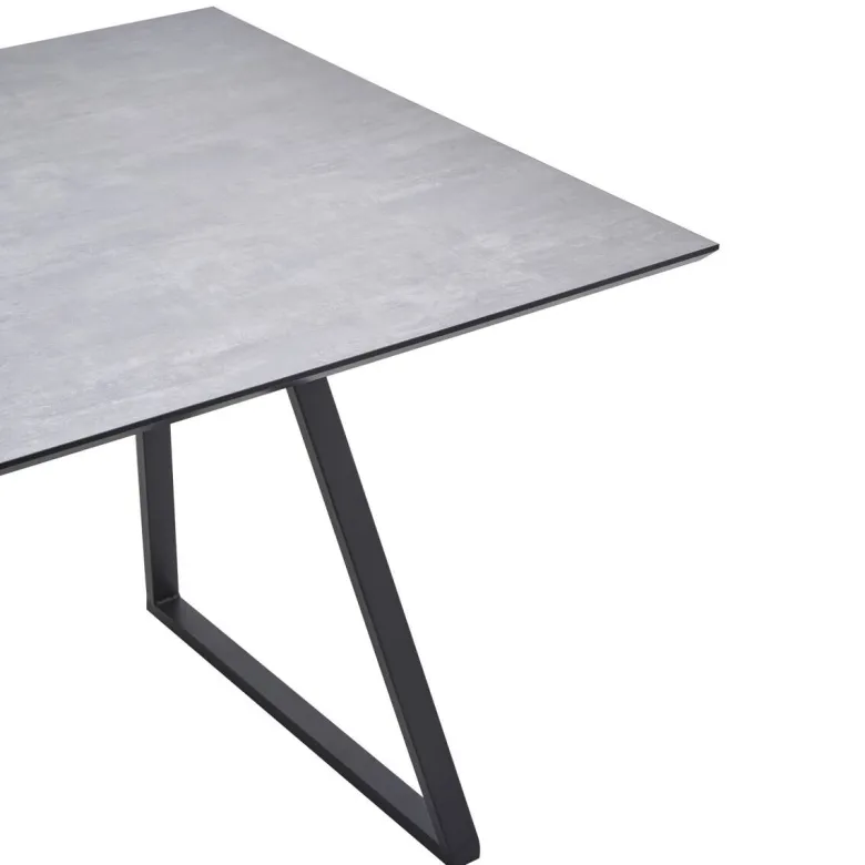 Tischgruppe Orlando Beton Optik grau B/H/T: ca. 160x75x90 cm