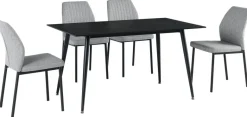 Tischgruppe Palma schwarz Steinzeug B/H/T: ca. 140x75x80 cm