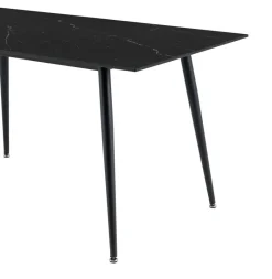Tischgruppe Palma schwarz Steinzeug B/H/T: ca. 140x75x80 cm