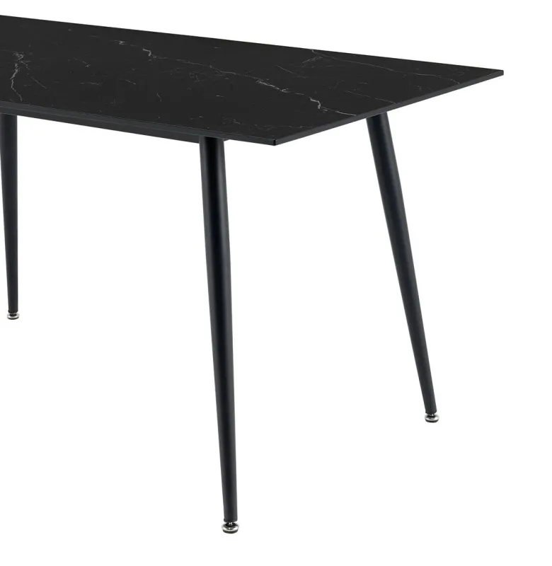 Tischgruppe Palma schwarz Steinzeug B/H/T: ca. 140x75x80 cm