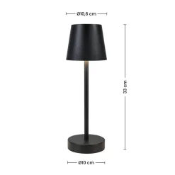 Tischleuchte Batty schwarz