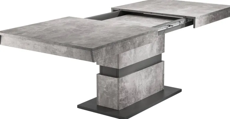 Tisch MATTHEW Beton Optik anthrazit B/H/T: ca. 160x75x90 cm