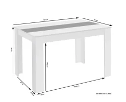 Tisch NORI Eiche Nachbildung B/H/T: ca. 160x75x90 cm
