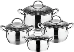 Topfset Gourmet silber Edelstahl 8 tlg.