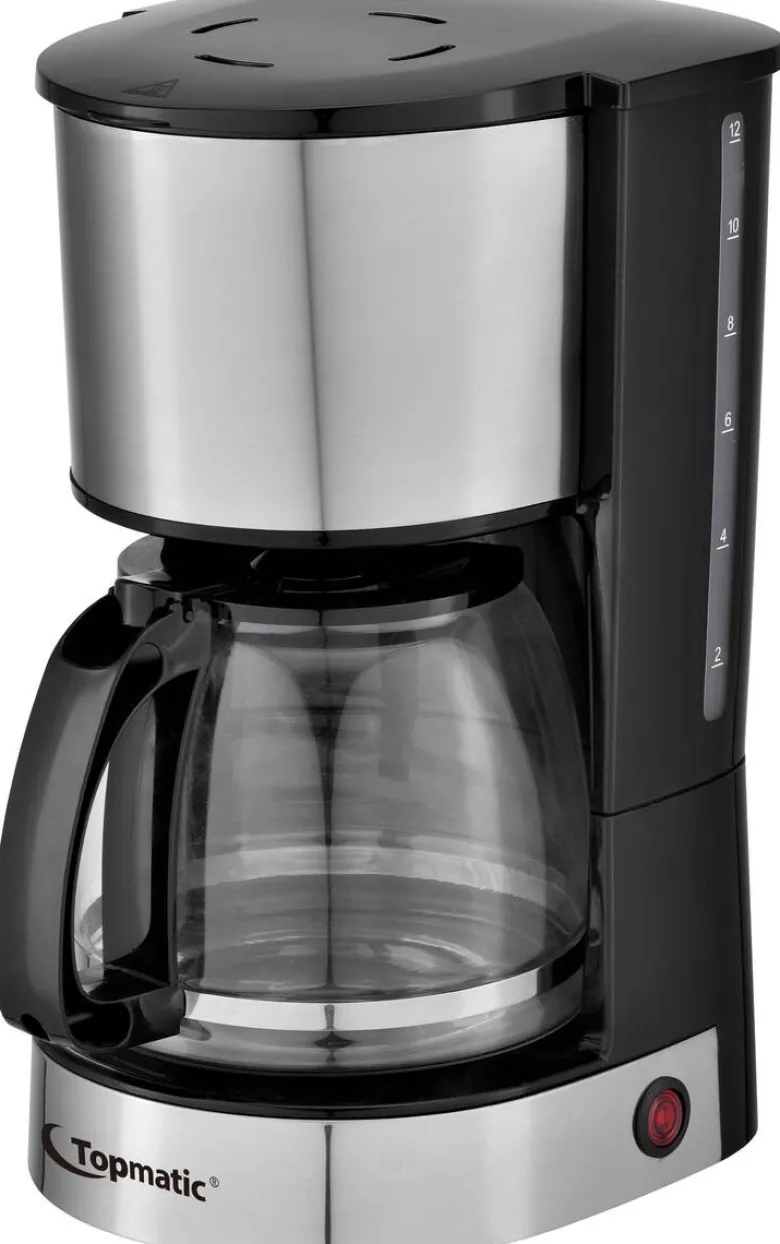 Topmatic Kaffeeautomat KME-800.2 schwarz stahlfarbig Kunststoff Edelstahl Glas B/H/T: ca. 18,3x32,7x22,6 cm