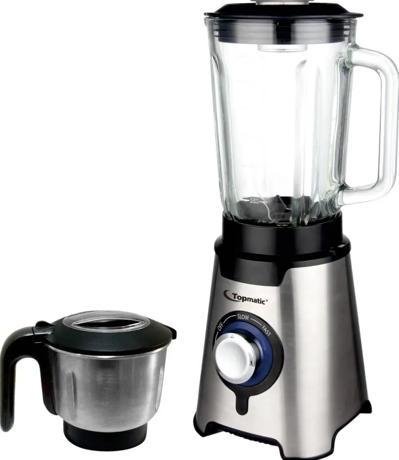Topmatic Standmixer SME-600.3SG stahlfarbig Kunststoff Glas