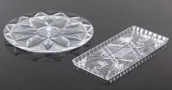 Tortenplatte glasklar B/H/L: ca. 15x1,8x34 cm