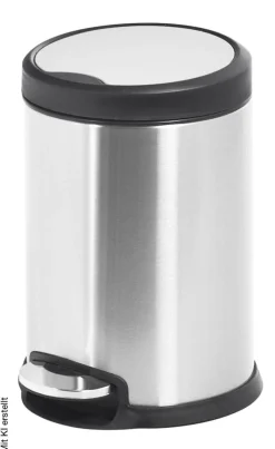 Treteimer Chrom Edelstahl H/D: ca. 26x19 cm ca. 3 l