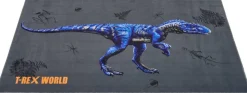 T-Rex World Kinderteppich blau B/L: ca. 100x160 cm