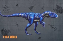 T-Rex World Kinderteppich blau B/L: ca. 100x160 cm