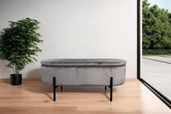 Truhe NOVA grau B/H/T: ca. 95x42x37,5 cm