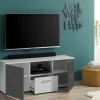 TV-Board Alex weiß Graphit B/H/T: ca. 135x54x37 cm