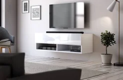 TV-Board Derby weiß matt weiß Hochglanz B/H/T: ca. 100x30x31 cm
