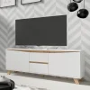 TV-Board VALENTIN weiß Eiche Nachbildung B/H/T: ca. 160x60x38 cm